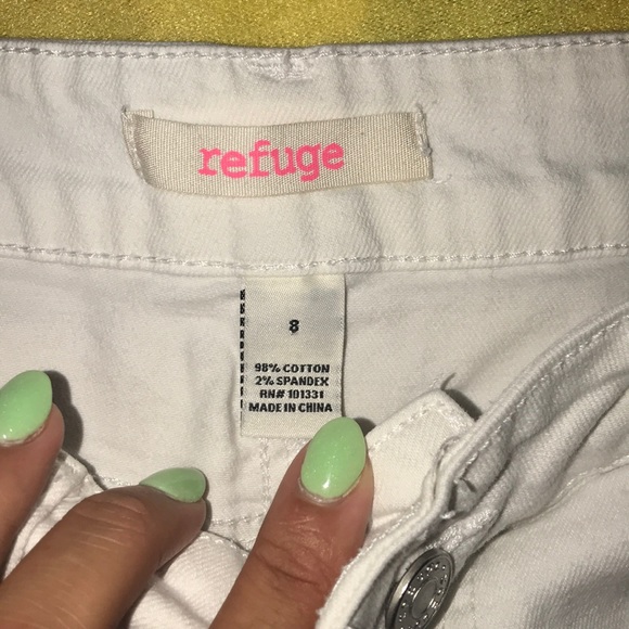 White Distressed Shorts - Picture 2 of 2